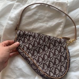 Christian Dior Diorissimo mini saddle pochette